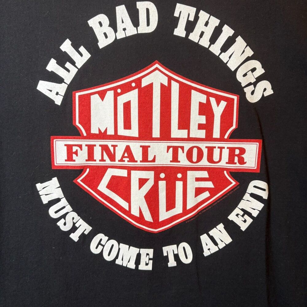 Motley Crue Final Tour / Hollywood Bowl / Bad Boys Style T-Shirt / Size L - Picture 2 of 8